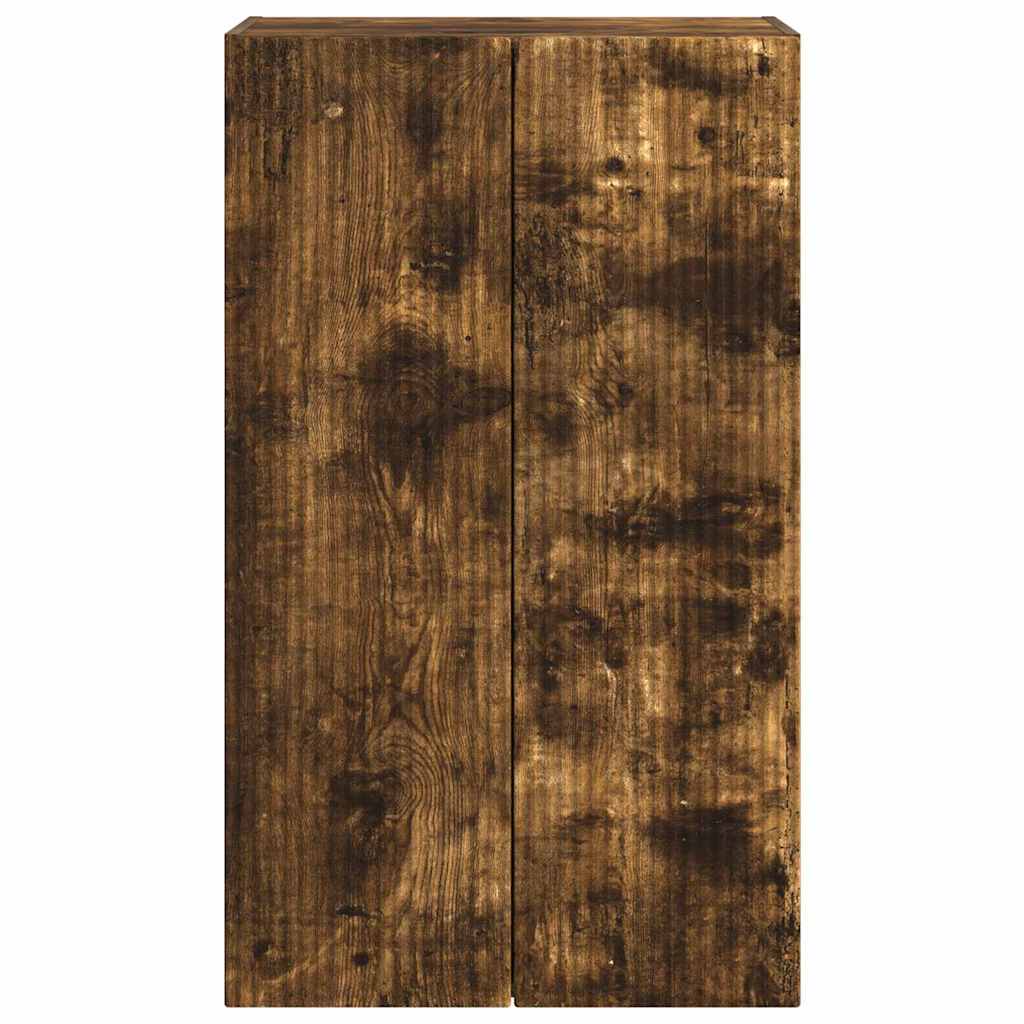 vidaXL Ντουλάπι Τηλεόρασης Τοίχου Καπνιστό Δρύς 59,5 x 31 x 100 εκ.