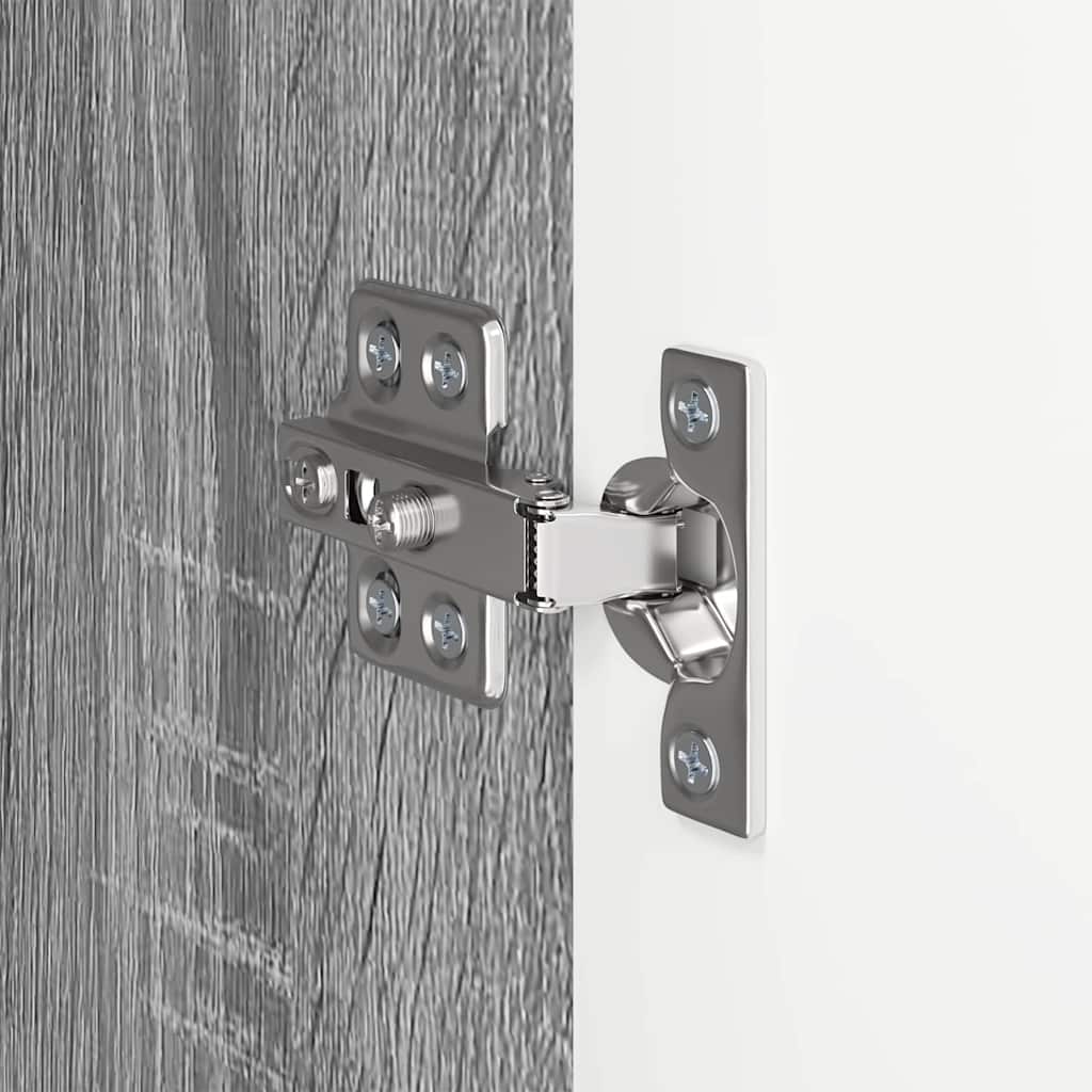 vidaXL Ντουλάπι Τηλεόρασης Τοίχου Γκρίζο Σονομα 59,5 x 31 x 100 εκ.