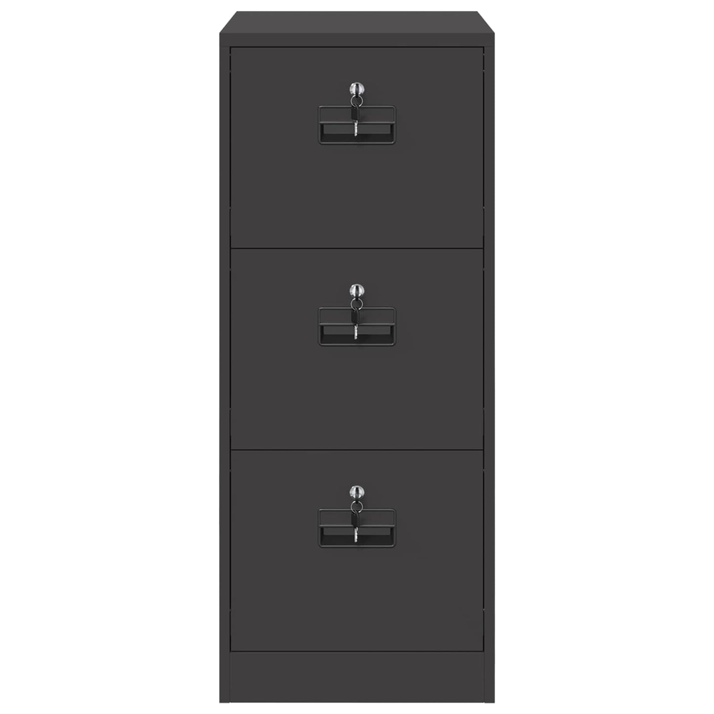 vidaXL Ντουλάπα Αρχείων Μαύρο 44 x 50 x 106.5 εκ Ψυχρής Έλασης Χάλυβας