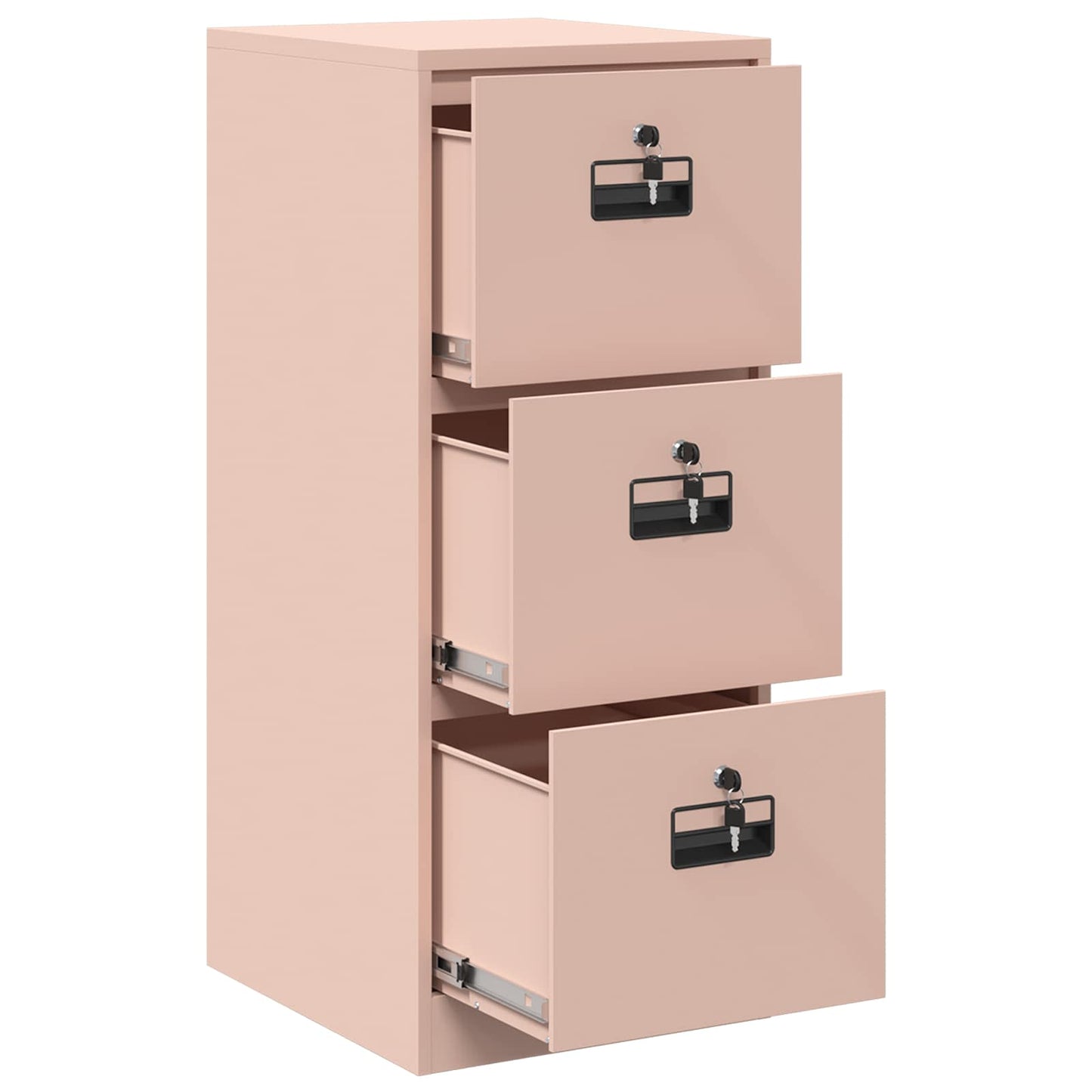 vidaXL Ντουλάπα Αρχείων Ροζ 44 x 50 x 106.5 εκ Ψυχρής Έλασης Χάλυβας