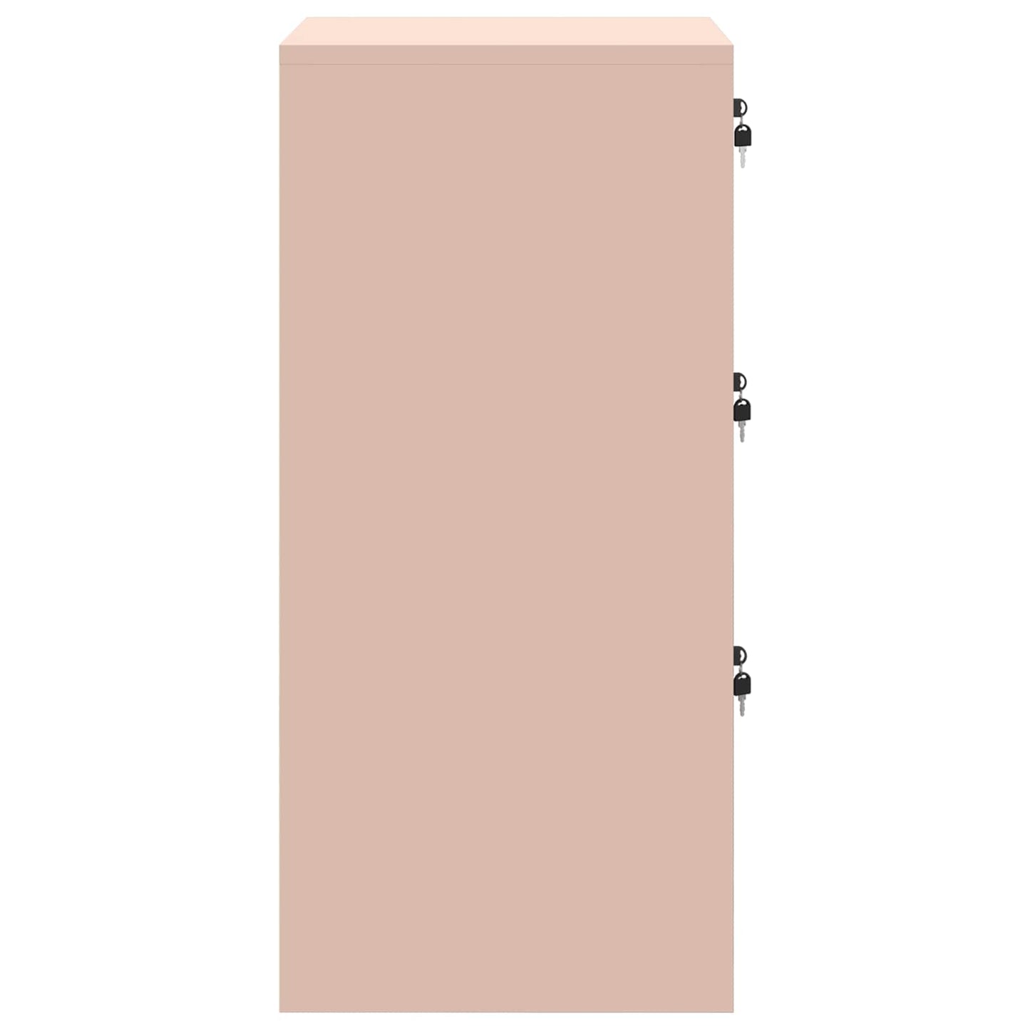 vidaXL Ντουλάπα Αρχείων Ροζ 44 x 50 x 106.5 εκ Ψυχρής Έλασης Χάλυβας