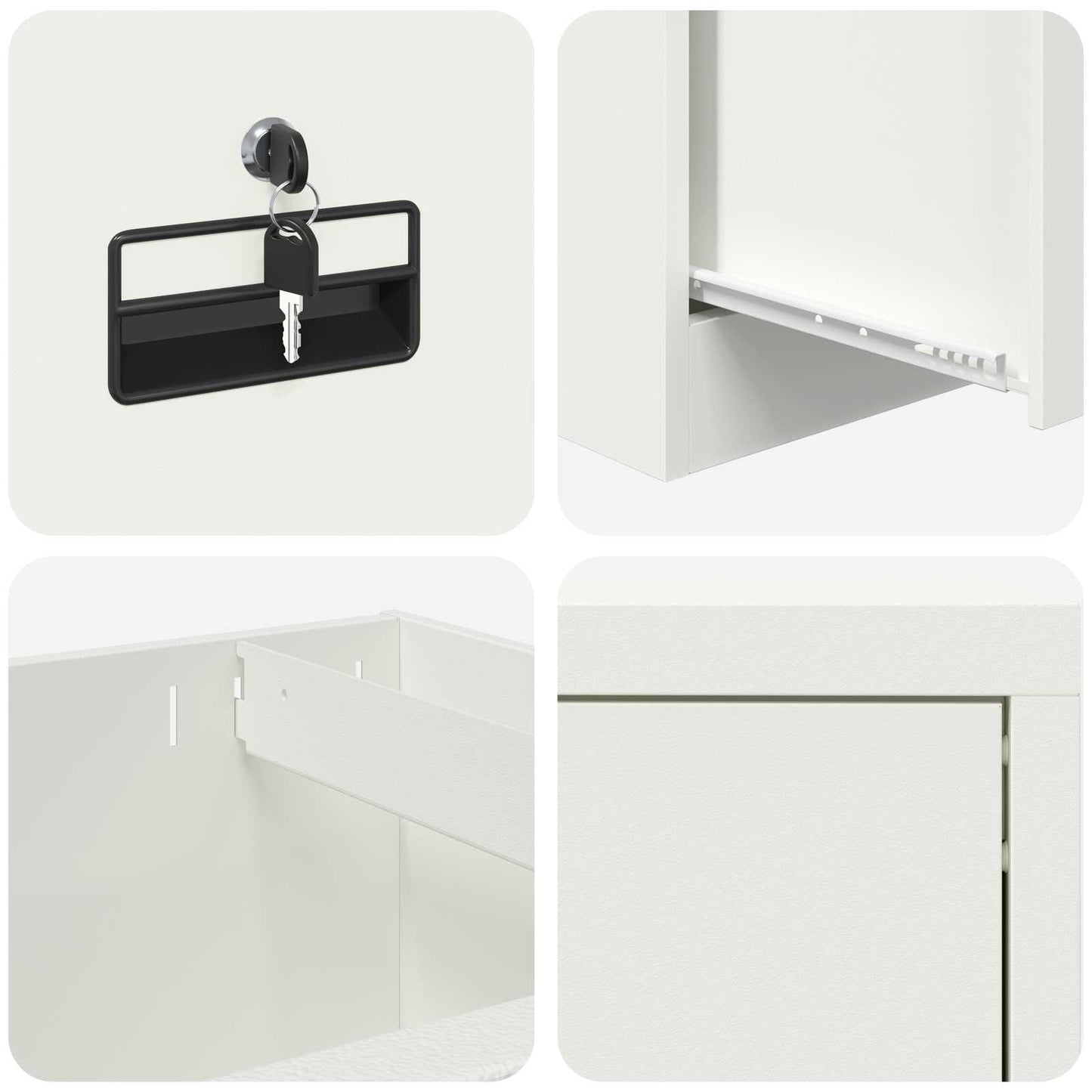 vidaXL Ντουλάπα Αρχείων με συρτάρι με ράφι Ανθρακί 44 x 50 x 106.5 εκ