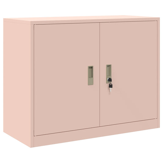 vidaXL Ντουλάπι αποθήκευσης Ροζ 90 x 40 x 70 cm Ατσάλι