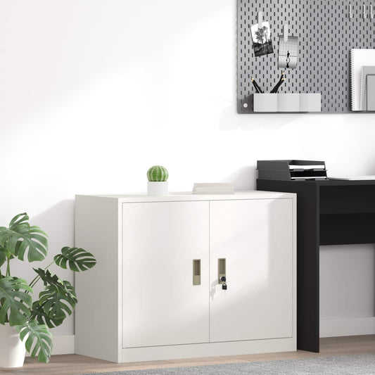 vidaXL Ντουλάπι αποθήκευσης Λευκός 90 x 40 x 70 cm Ατσάλι