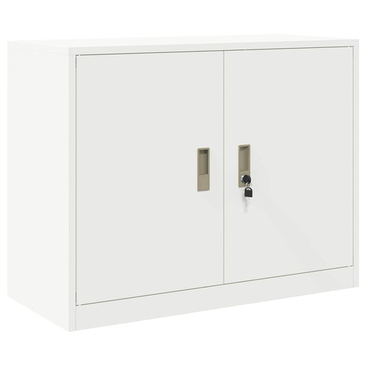 vidaXL Ντουλάπι αποθήκευσης Λευκός 90 x 40 x 70 cm Ατσάλι