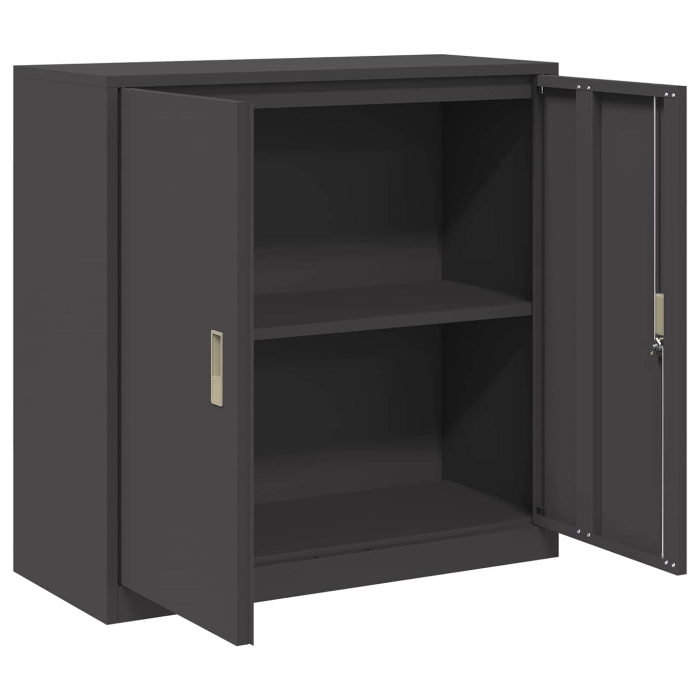 vidaXL Ντουλάπι αποθήκευσης Μαύρο 90 x 40 x 90 cm Ατσάλι