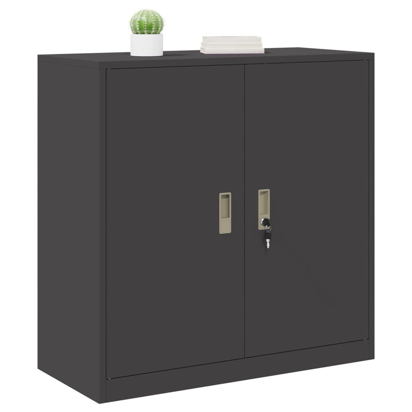 vidaXL Ντουλάπι αποθήκευσης Μαύρο 90 x 40 x 90 cm Ατσάλι