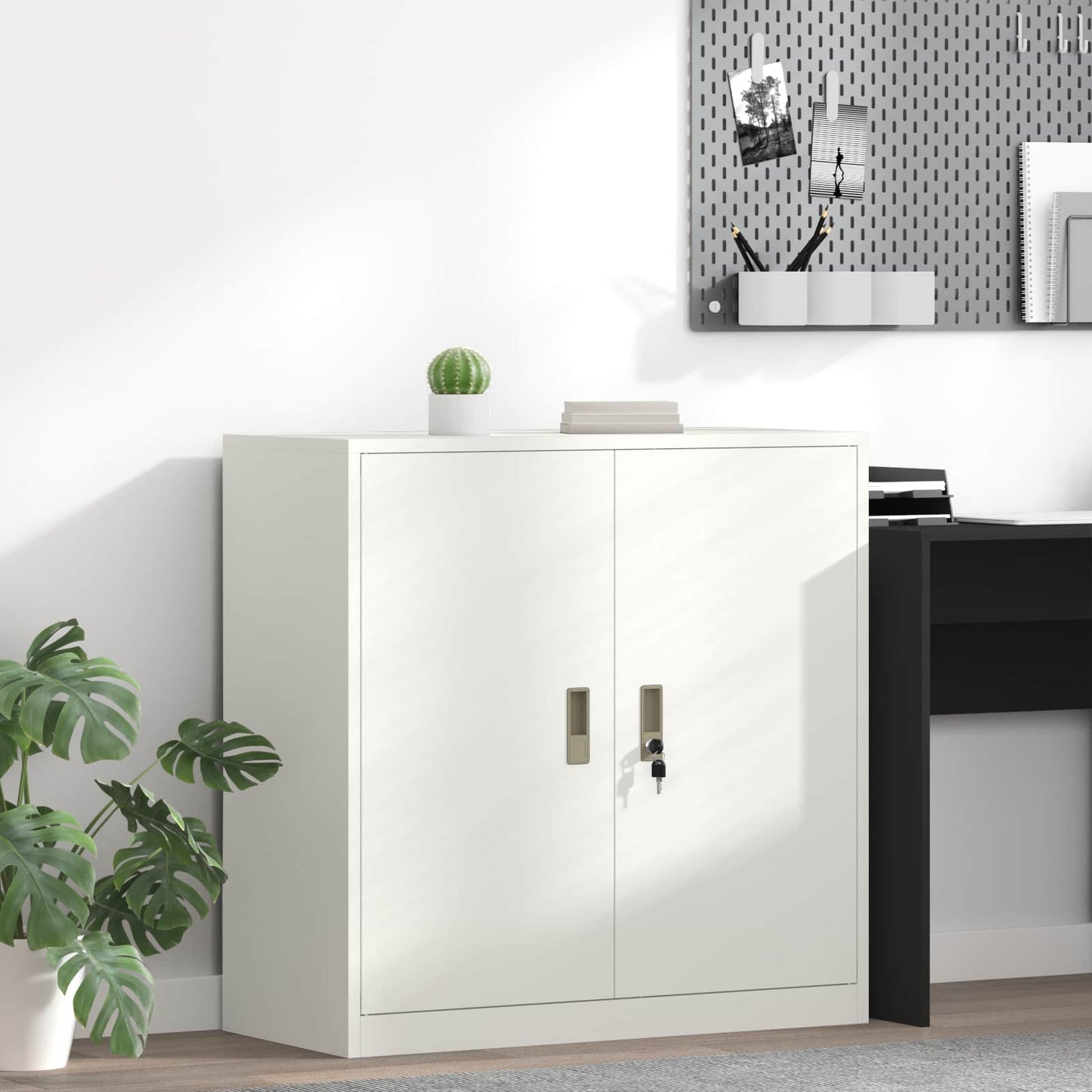 vidaXL Ντουλάπι αποθήκευσης Λευκός 90 x 40 x 90 cm Ατσάλι