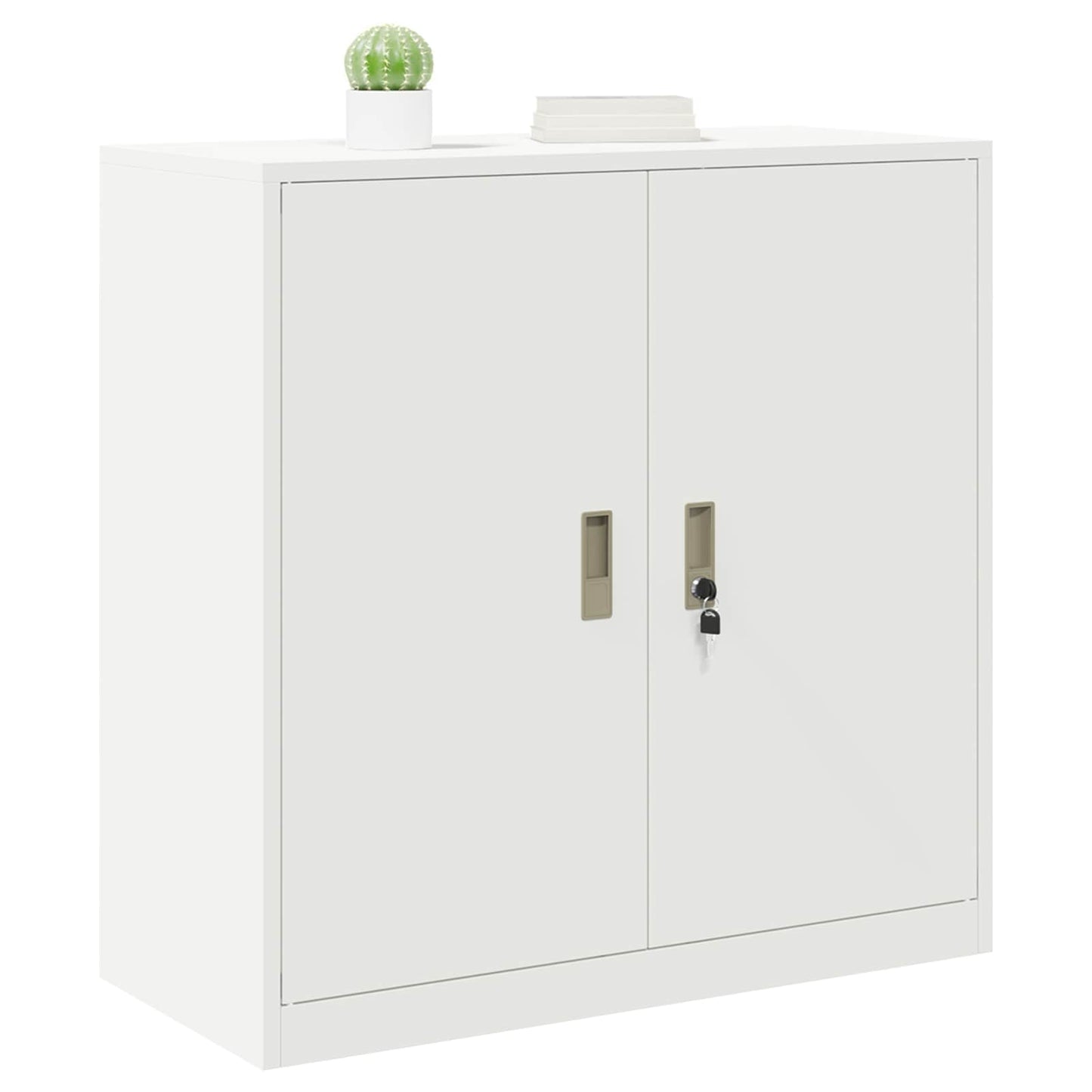 vidaXL Ντουλάπι αποθήκευσης Λευκός 90 x 40 x 90 cm Ατσάλι