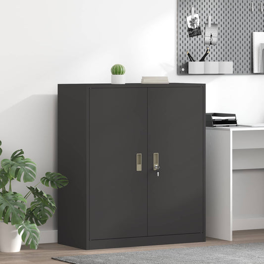 vidaXL Ντουλάπι αποθήκευσης Μαύρο 90 x 40 x 105 cm Ατσάλι