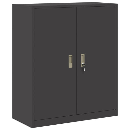vidaXL Ντουλάπι αποθήκευσης Μαύρο 90 x 40 x 105 cm Ατσάλι