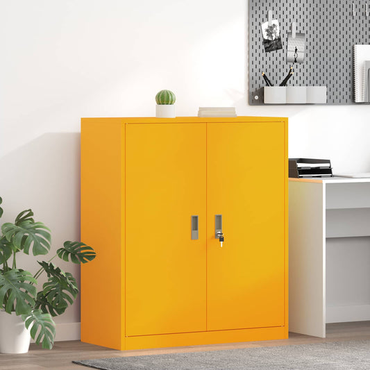vidaXL Ντουλάπι αποθήκευσης Χαμομηλί κίτρινο 90 x 40 x 105 cm Ατσάλι