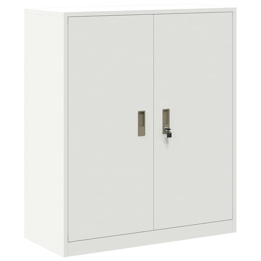 vidaXL Ντουλάπι αποθήκευσης Λευκός 90 x 40 x 105 cm Ατσάλι