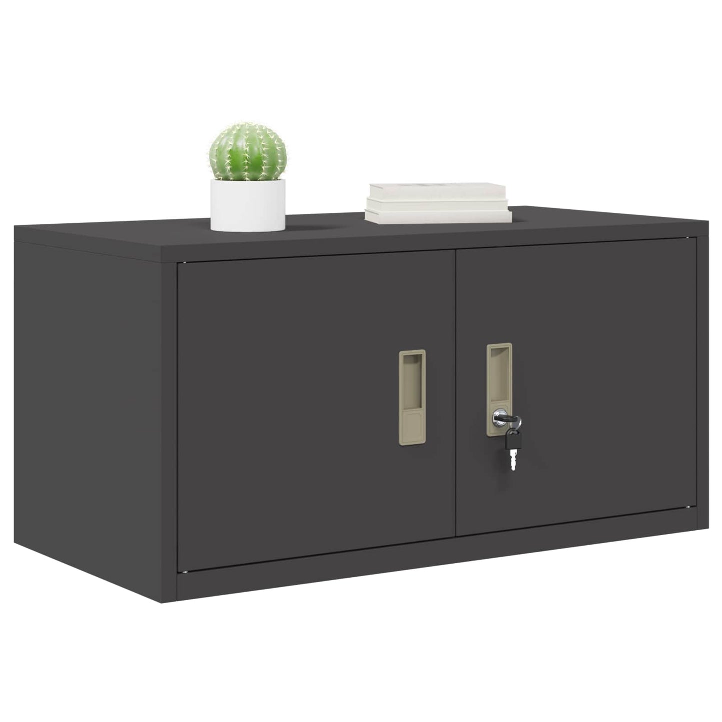 vidaXL Ντουλάπι αποθήκευσης Μαύρο 80 x 40 x 40 cm Ατσάλι