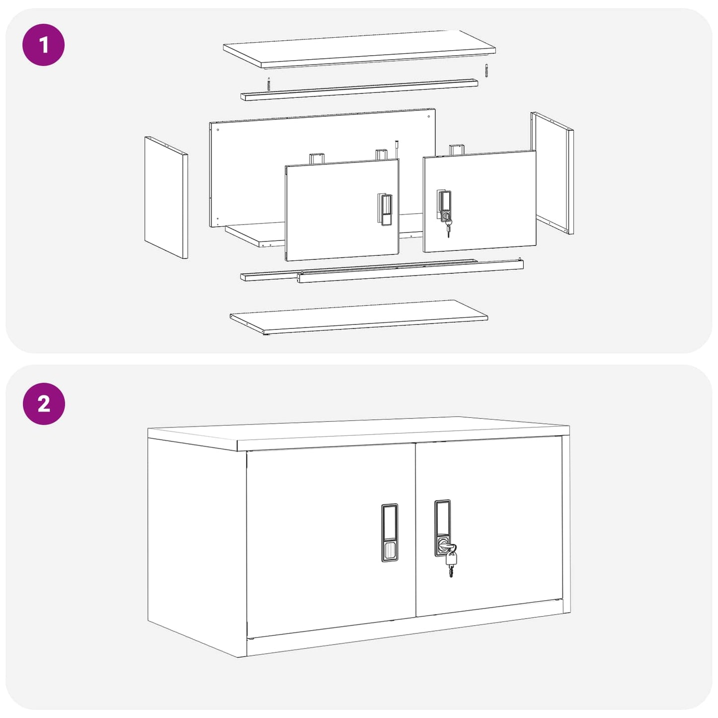 vidaXL Ντουλάπι αποθήκευσης Ροζ 80 x 40 x 40 cm Ατσάλι