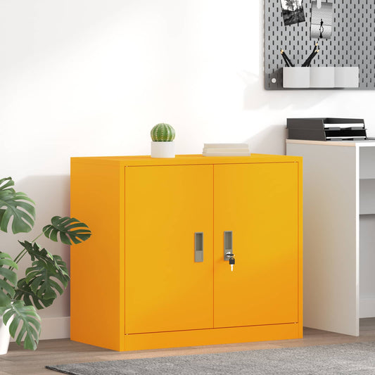 vidaXL Ντουλάπι αποθήκευσης Χαμομηλί κίτρινο 80 x 40 x 70 εκ Ατσάλι