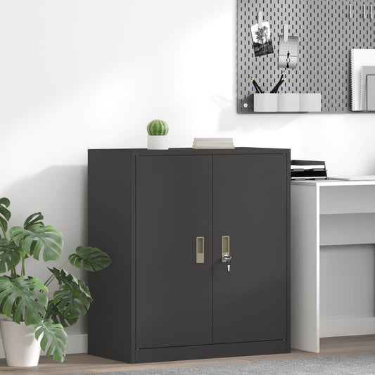 vidaXL Ντουλάπι αποθήκευσης Μαύρο 80 x 40 x 90 εκ Ατσάλι