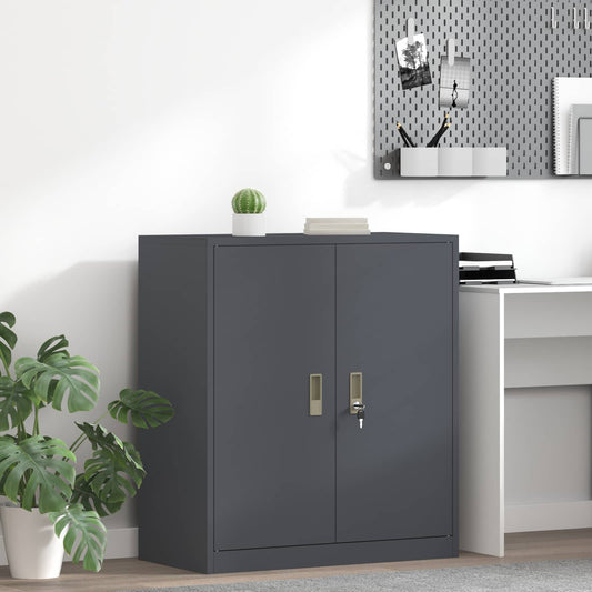 vidaXL Ντουλάπι αποθήκευσης Ανθρακί 80 x 40 x 90 εκ Ατσάλι