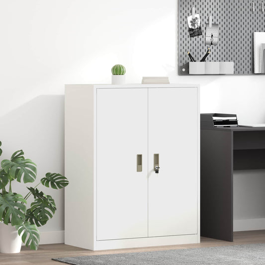 vidaXL Ντουλάπι αποθήκευσης Λευκός 80 x 40 x 105 εκ Ατσάλι