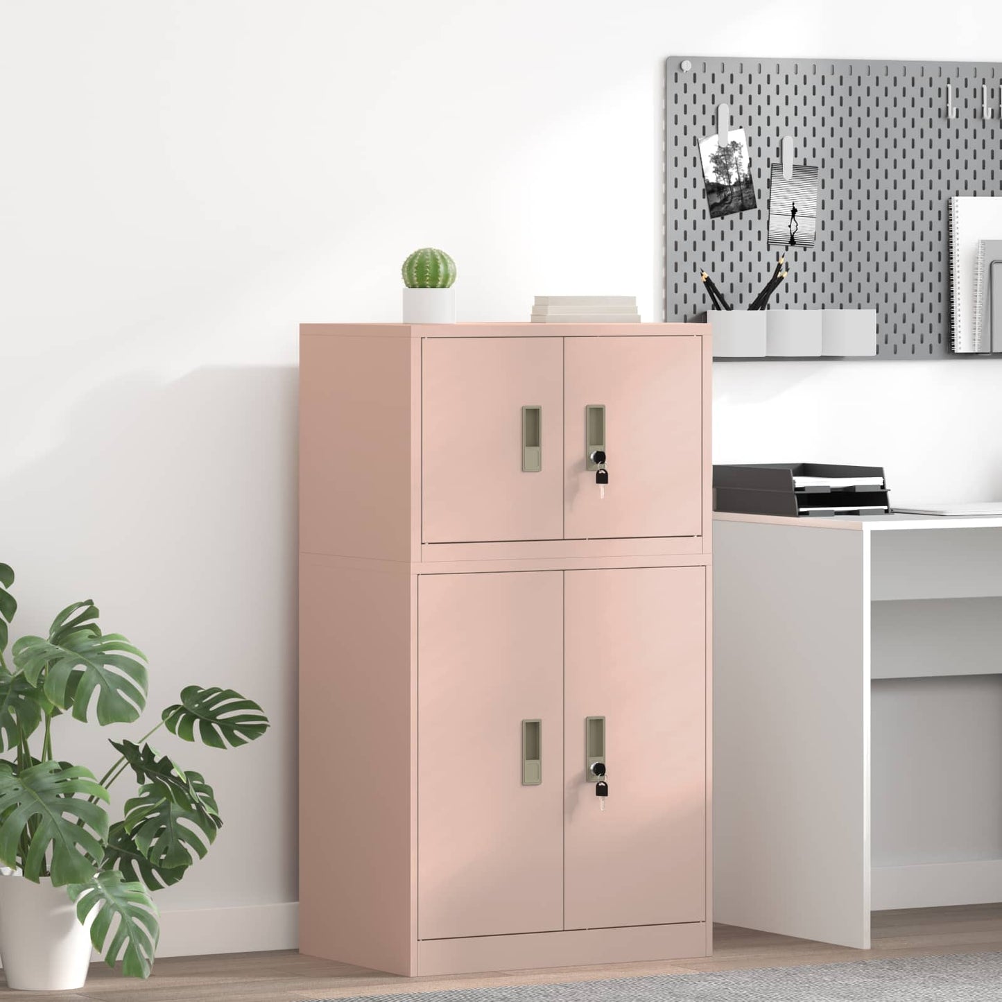 vidaXL Ντουλάπι αποθήκευσης Ροζ 60 x 40 x 40 εκ. Ατσάλι