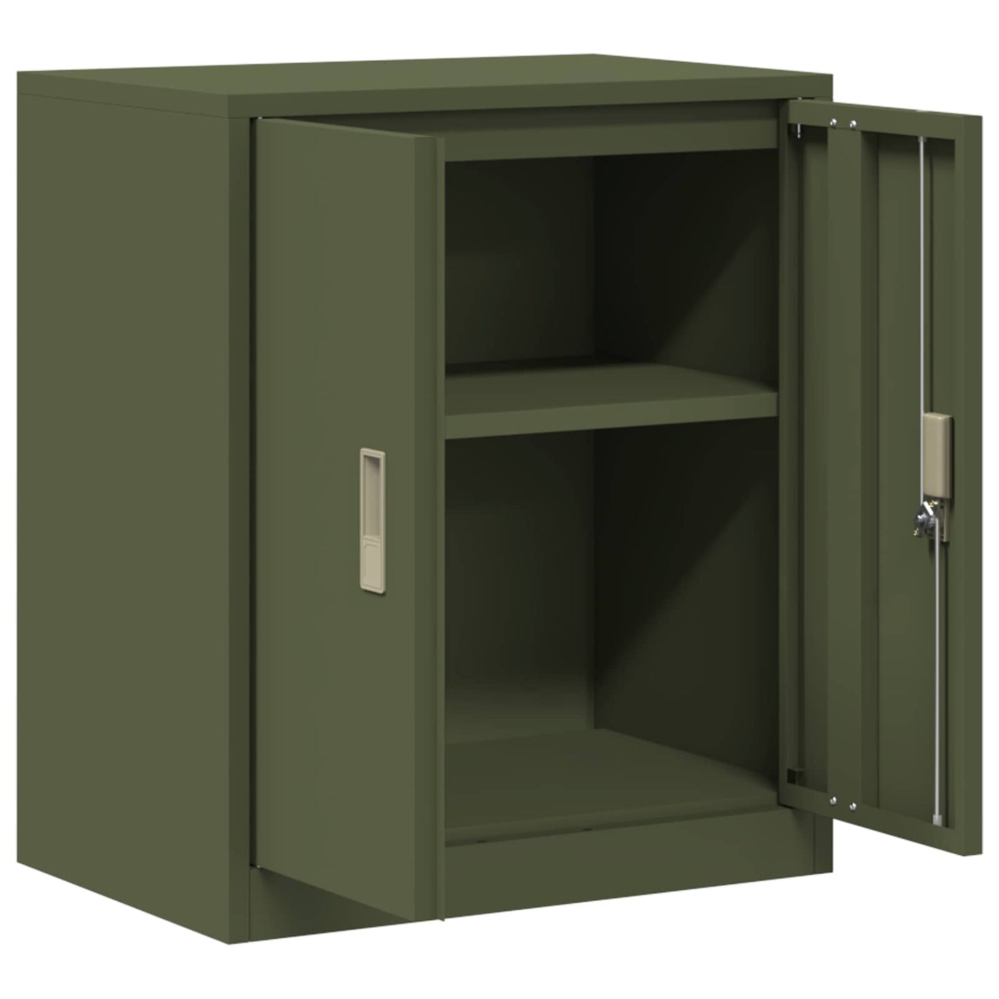 vidaXL Ντουλάπι αποθήκευσης Ελιά Πράσινη 60 x 40 x 70 εκ. Ατσάλι
