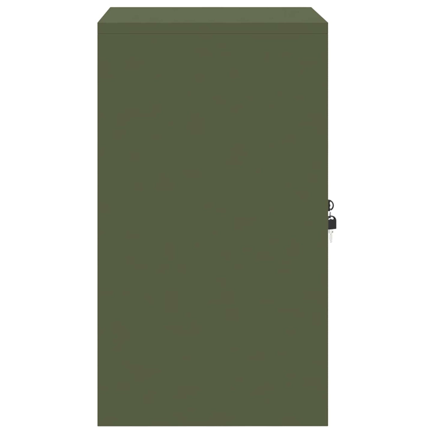 vidaXL Ντουλάπι αποθήκευσης Ελιά Πράσινη 60 x 40 x 70 εκ. Ατσάλι
