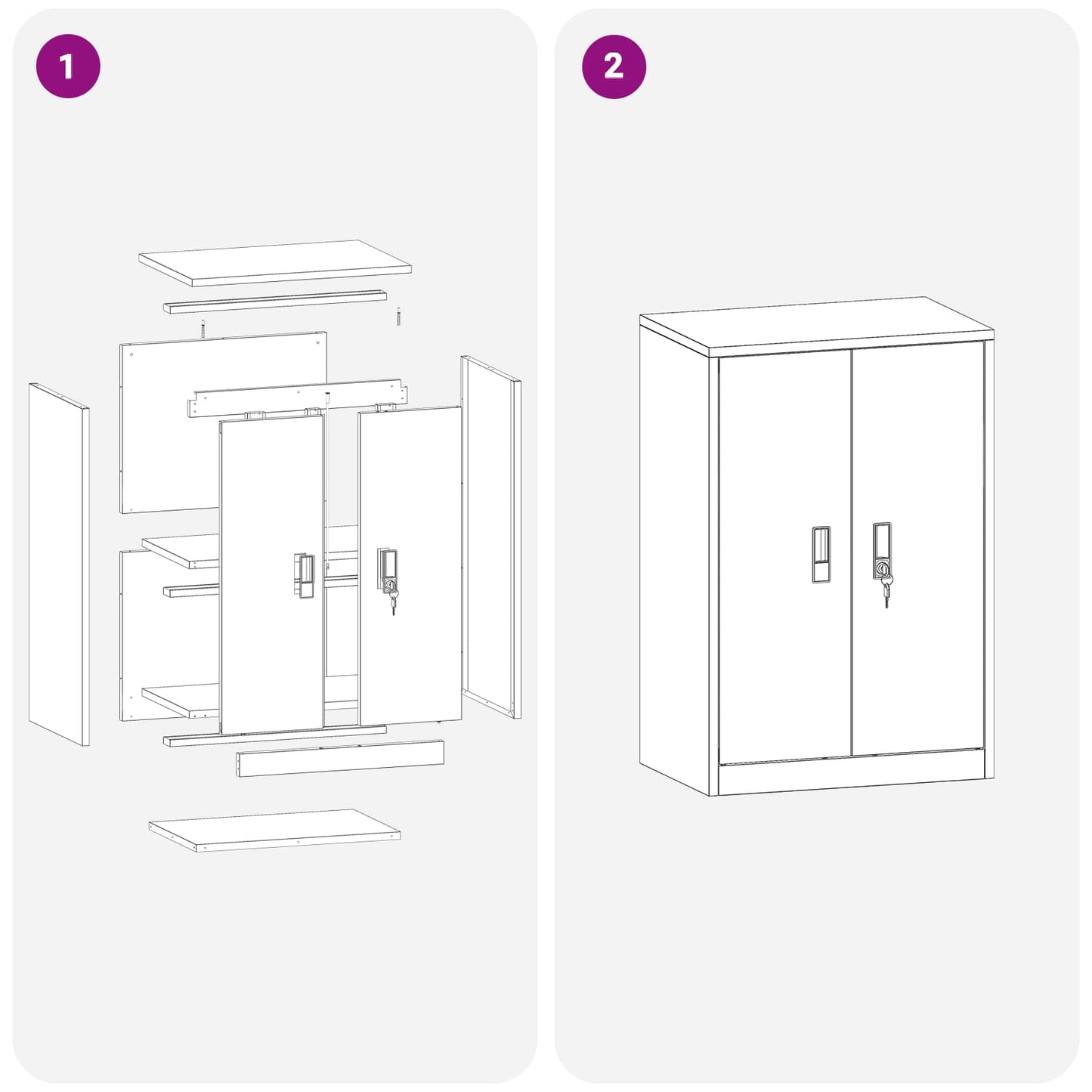 vidaXL Ντουλάπι αποθήκευσης Μαύρο 60 x 40 x 90 cm Ατσάλι