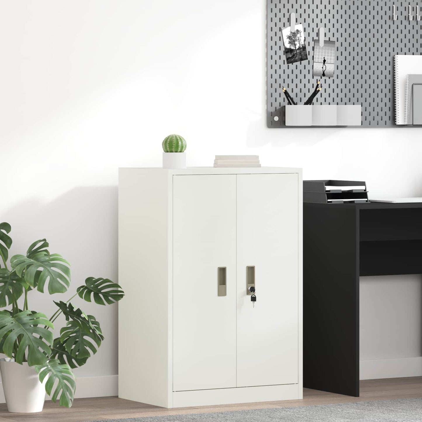vidaXL Ντουλάπι αποθήκευσης Λευκός 60 x 40 x 90 cm Ατσάλι