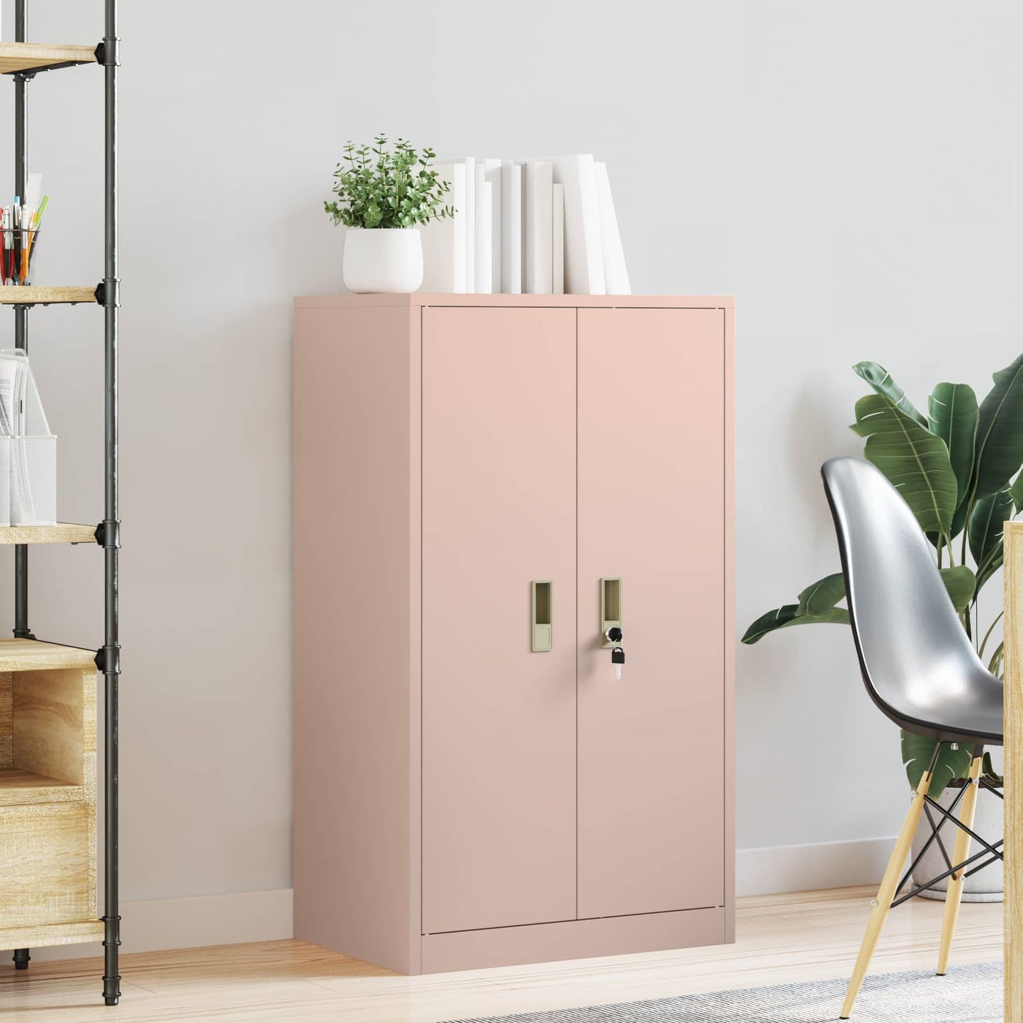 vidaXL Ντουλάπι αποθήκευσης Ροζ 60 x 40 x 90 cm Ατσάλι