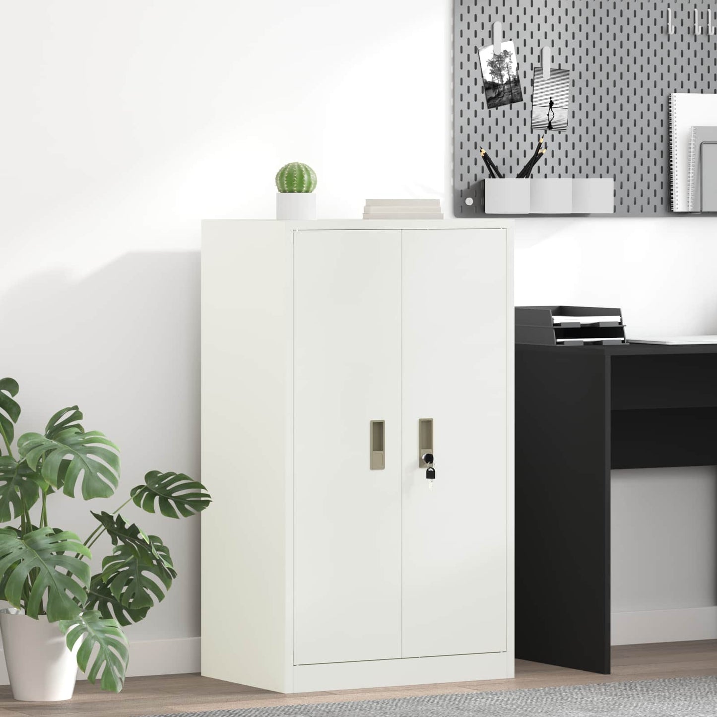 vidaXL Ντουλάπι αποθήκευσης Λευκός 60 x 40 x 105 εκ Ατσάλι