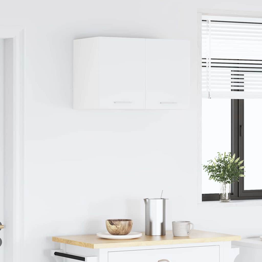 vidaXL Κρεμαστό ντουλάπι με ράφι Riga 2 pcs Λευκό 30 x 31 x 40 εκ.