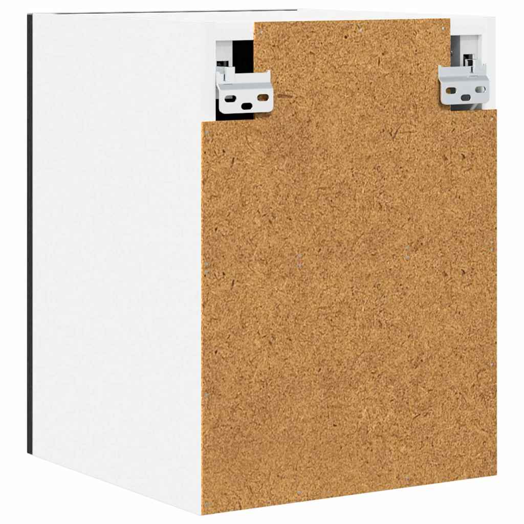 vidaXL Κρεμαστό ντουλάπι με ράφι Riga 2 pcs Μαύρος Δρυς και Λευκό