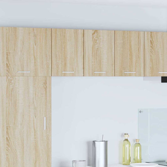 vidaXL Κρεμαστό ντουλάπι με ράφι Riga 2 pcs Σομόνα Δρυς και Λευκό