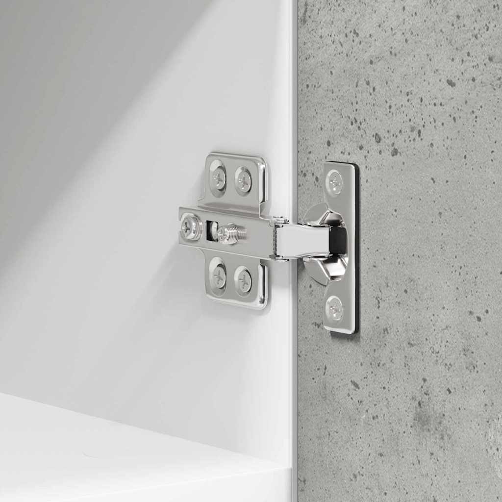 vidaXL Κρεμαστό ντουλάπι με αποθήκευση Riga Σκυρόδεμα Γκρι και Λευκό