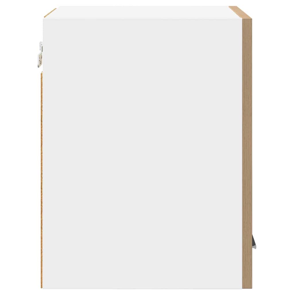 vidaXL Κρεμαστό ντουλάπι με ράφι Riga 2 pcs Χειροποίητη Δρυς και Λευκό