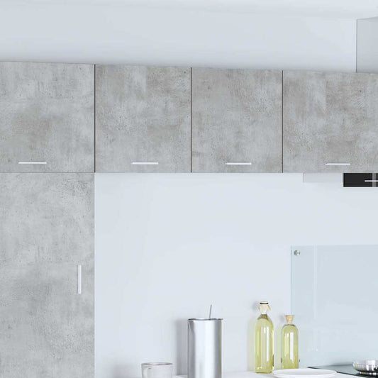 vidaXL Κρεμαστό ντουλάπι με αποθήκευση 2 pcs Σκυρόδεμα Γκρι και Λευκό
