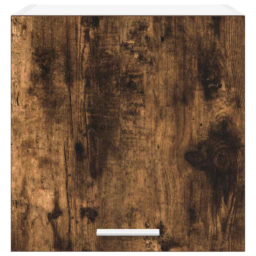 vidaXL Κρεμαστό ντουλάπι με ράφι Riga Καπνιστός Δρυς και Λευκό