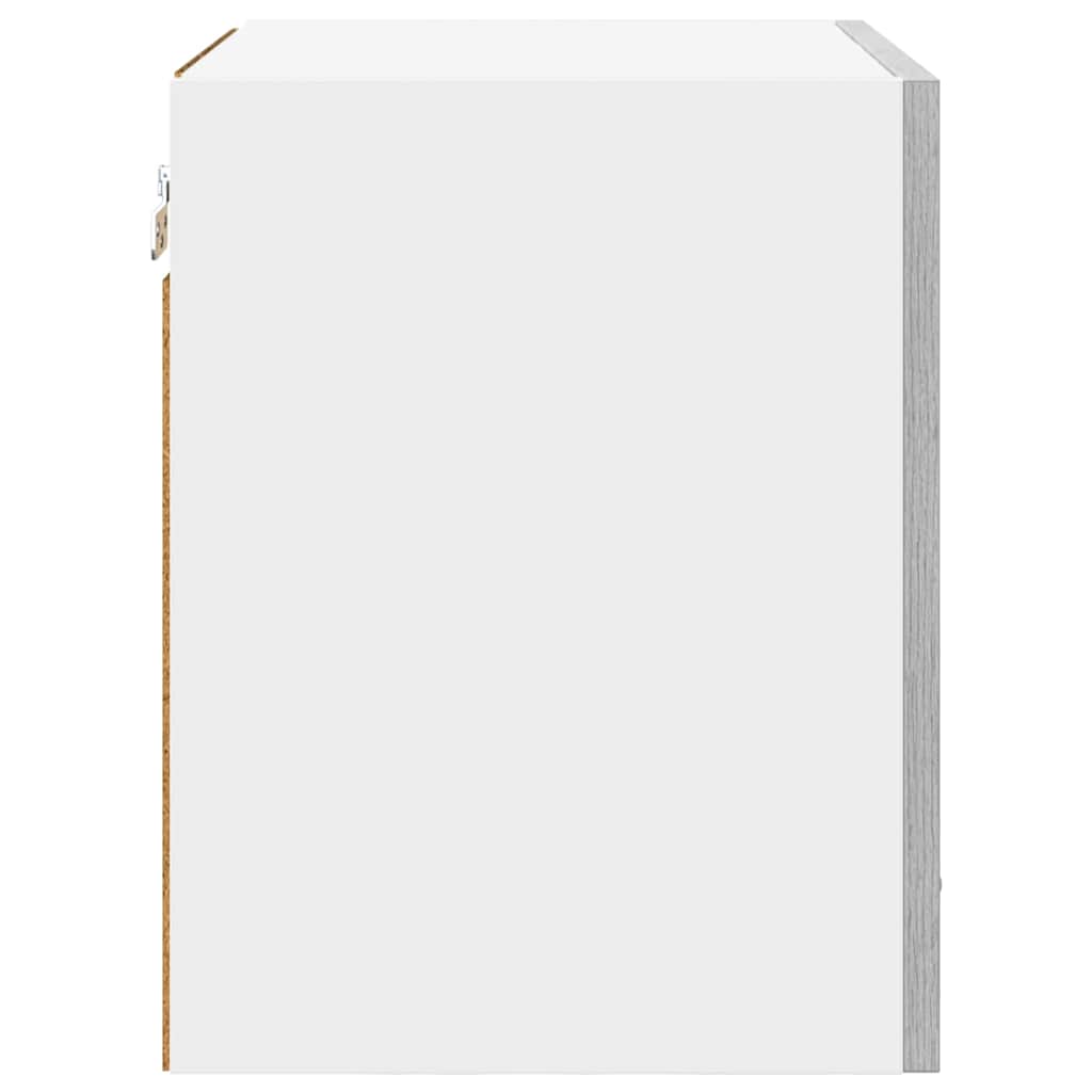 vidaXL Κρεμαστό ντουλάπι με ράφι Riga 2 pcs Γκρι Σομόνα και Λευκό