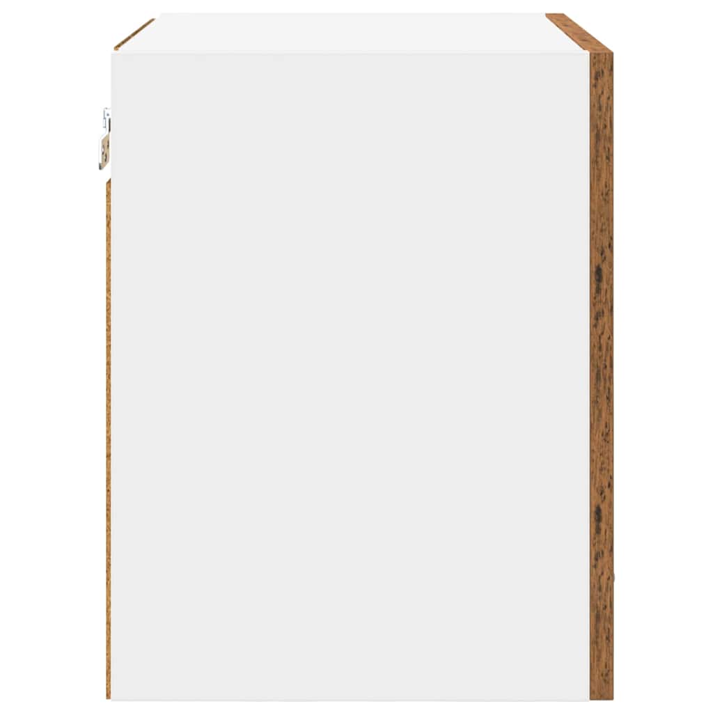 vidaXL Κρεμαστό ντουλάπι Riga Παλαιό Ξύλο και Λευκό 40 x 31 x 40 εκ.