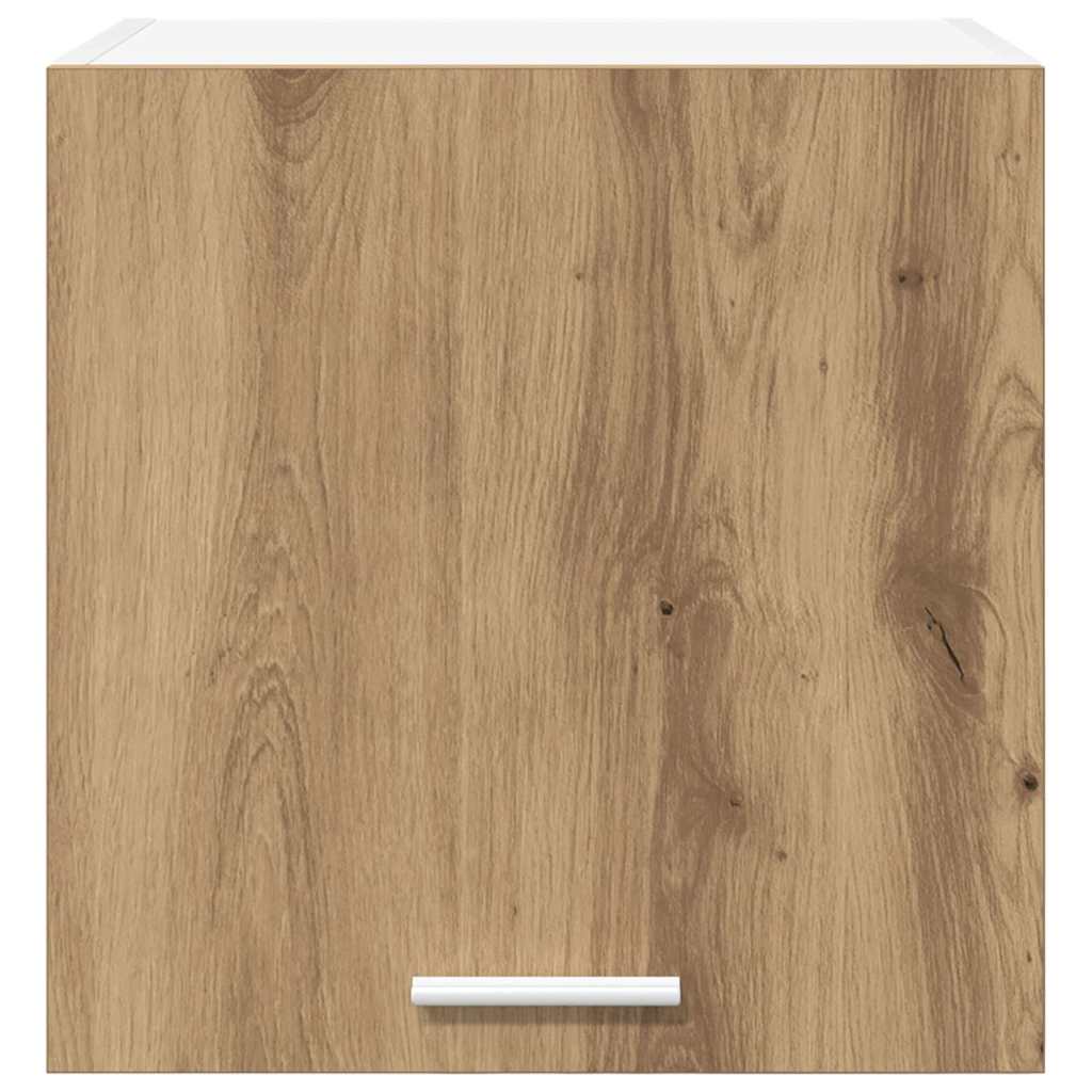 vidaXL Κρεμαστό ντουλάπι με ράφι Riga Χειροποίητη Δρυς και Λευκό