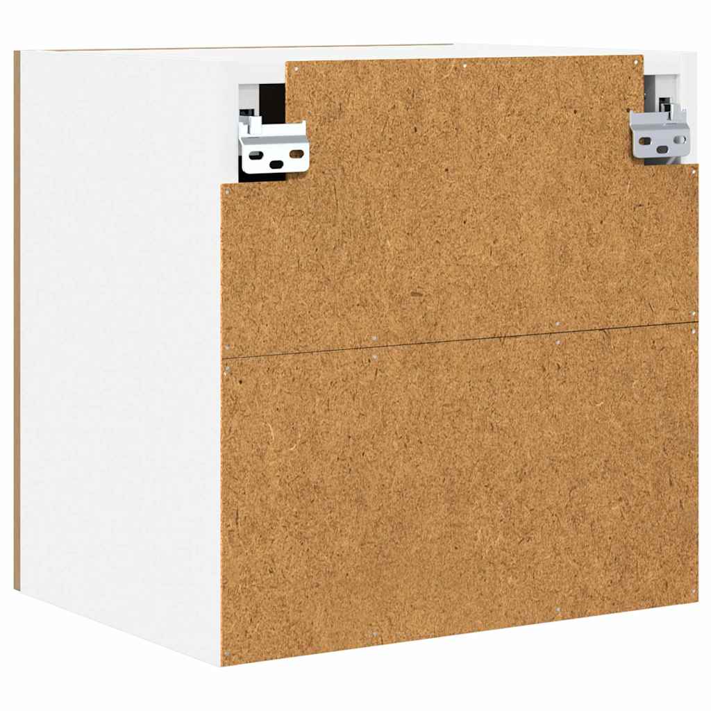 vidaXL Κρεμαστό ντουλάπι με ράφι Riga 2 pcs Χειροποίητη Δρυς και Λευκό