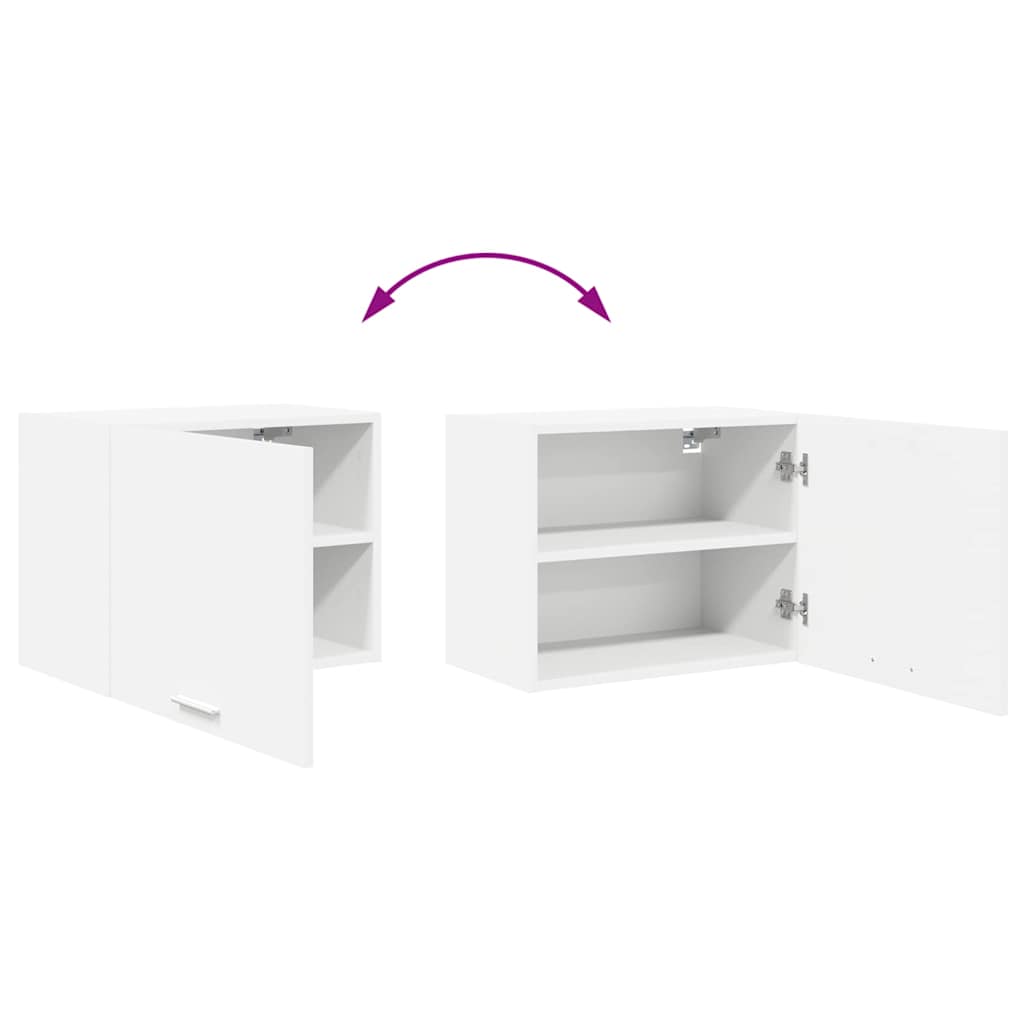 vidaXL Κρεμαστό ντουλάπι με ράφι Επιτοίχιο Riga Λευκό 50 x 31 x 40 εκ.