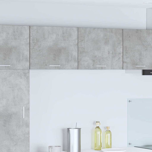 vidaXL Κρεμαστό ντουλάπι με αποθήκευση 2 pcs Σκυρόδεμα Γκρι και Λευκό