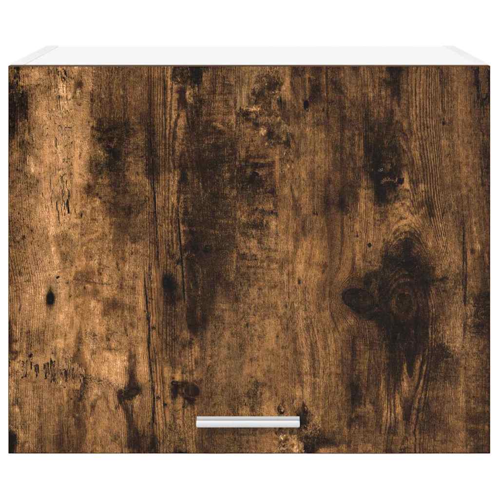 vidaXL Κρεμαστό ντουλάπι με ράφι Riga 2 pcs Καπνιστός Δρυς και Λευκό