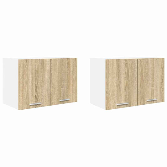 vidaXL Κρεμαστό ντουλάπι 2 pcs Σομόνα Δρυς και Λευκό 60 x 31 x 40 εκ