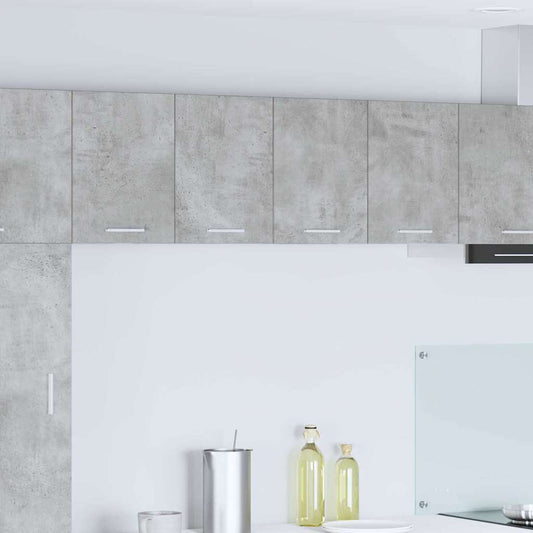 vidaXL Κρεμαστό ντουλάπι με αποθήκευση 2 pcs Σκυρόδεμα Γκρι και Λευκό