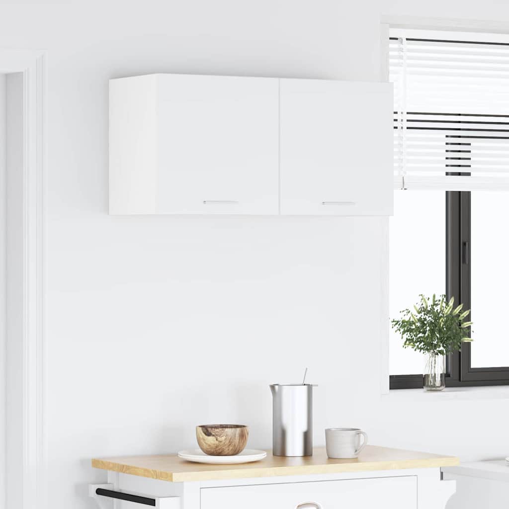 vidaXL Κρεμαστό ντουλάπι Riga Λευκό 80 x 31 x 40 εκ Επεξεργασμένο ξύλο