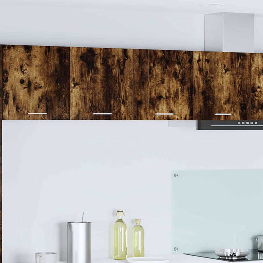 vidaXL Κρεμαστό ντουλάπι με ράφι Riga Καπνιστό Δρύς 80 x 31 x 40 εκ