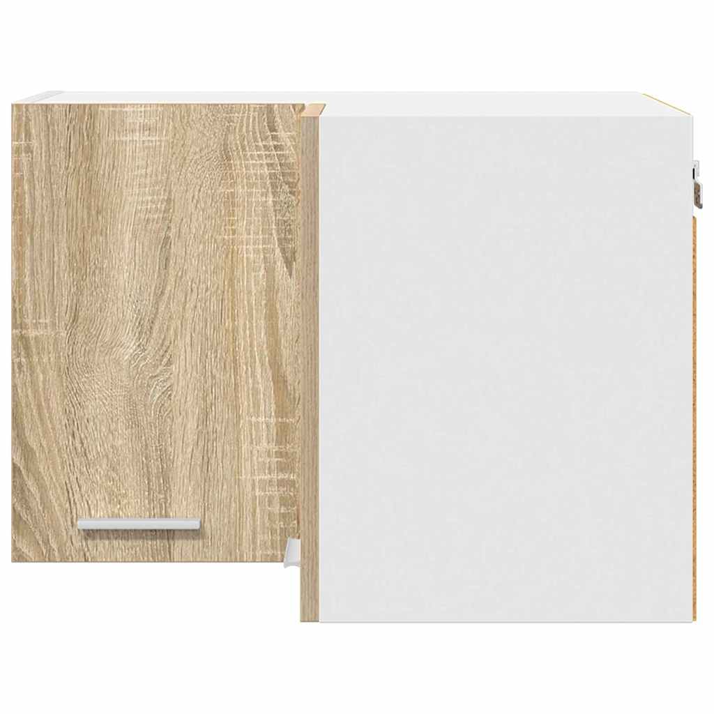 vidaXL Κρεμαστό ντουλάπι Riga Σομόνα Δρυς και Λευκό 57 x 57 x 40 εκ.