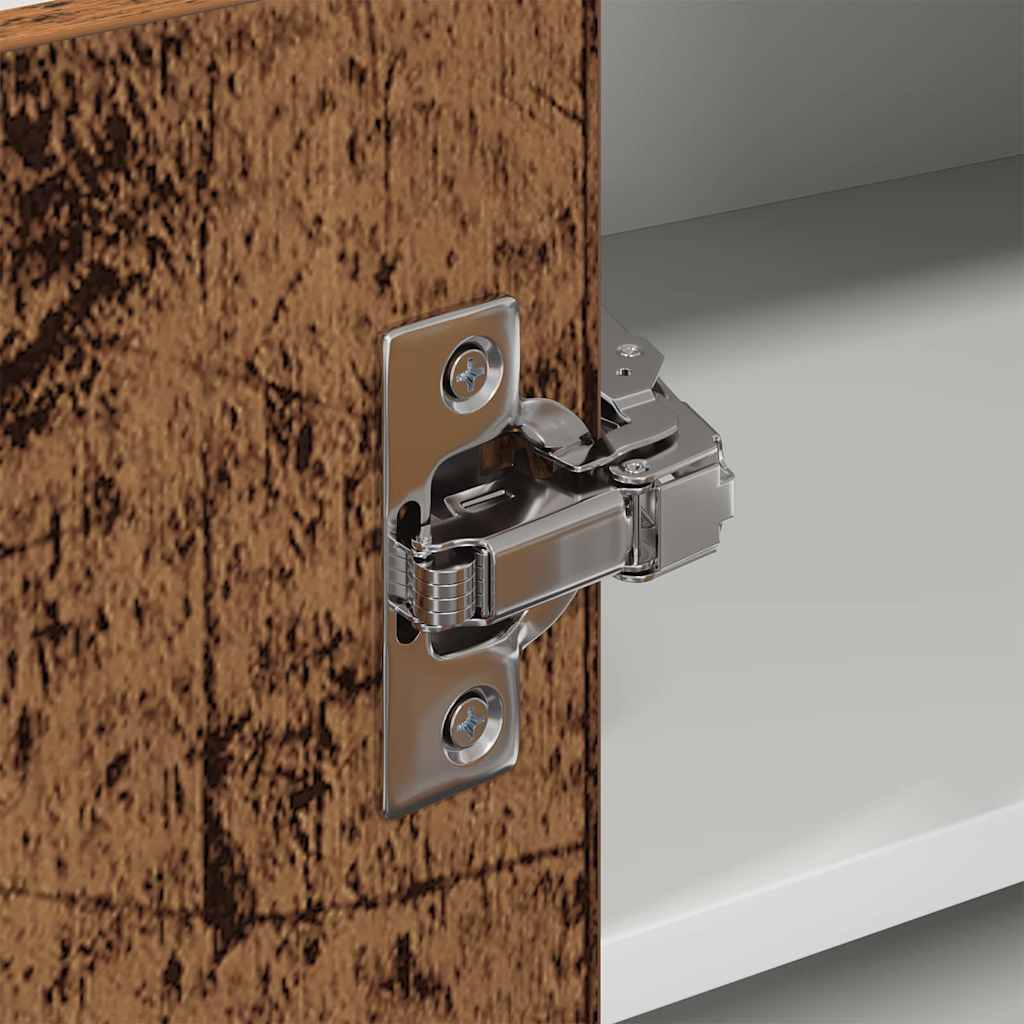 vidaXL Κρεμαστό ντουλάπι Riga Παλαιό Ξύλο και Λευκό 57 x 57 x 40 εκ.